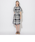 【WEB限定】クレストブリッジチェッククロッシングツイルパフスリーブドレス