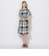 【WEB限定】クレストブリッジチェッククロッシングツイルパフスリーブドレス