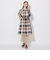 【WEB限定】クレストブリッジチェッククロッシングツイルパフスリーブドレス