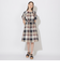 【WEB限定】クレストブリッジチェッククロッシングツイルパフスリーブドレス
