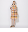 【WEB限定】クレストブリッジチェッククロッシングツイルパフスリーブドレス