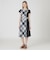 クレストブリッジチェックライトクロッシングツイル切替ドレス