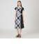 クレストブリッジチェックライトクロッシングツイル切替ドレス