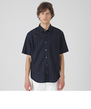 コットンリネンシャドーチェックシャツ