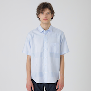 コットンリネンシャドーチェックシャツ