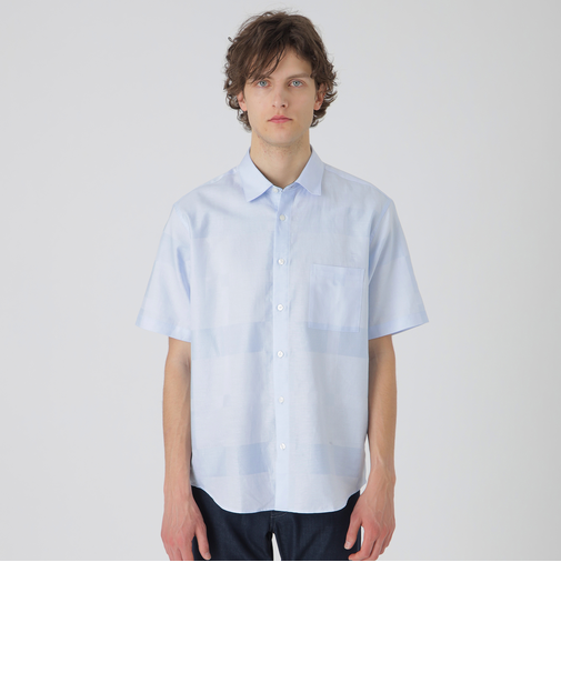 コットンリネンシャドーチェックシャツ