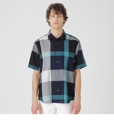 ドビーメッシュクレストブリッジチェックシャツ