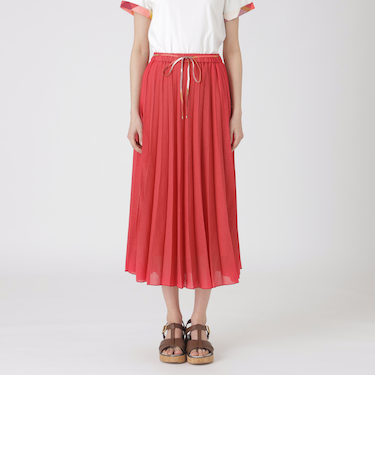 ガーゼライクツイルプリーツスカート