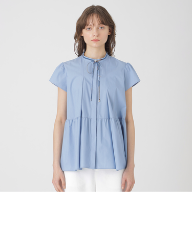 コンパクトタイプライターペプラムブラウス