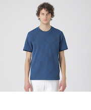 ブリスターバイアスシャドーチェックTシャツ