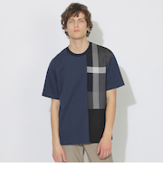 【WEB・一部店舗限定】チェックニットドッキングTシャツ