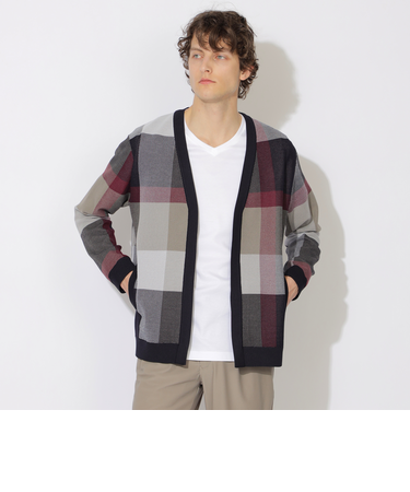 【WEB・一部店舗限定】クレストブリッジチェックインレーキナガシカーディガン