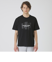 【BLACK lab.】ラインストーンジオメトリックロゴTシャツ