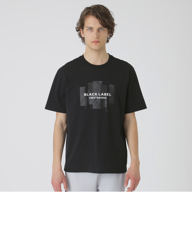 【BLACK lab.】ラインストーンジオメトリックロゴTシャツ