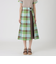 クレストブリッジチェックサイドベルトフレアスカート