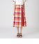 クレストブリッジチェックサイドベルトフレアスカート