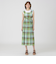 コットンリネンチェックドレス