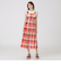 コットンリネンチェックドレス