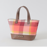 クレストブリッジチェックコットンリネンミニトート
