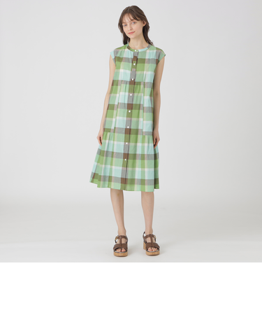 コットンリネンティアードドレス