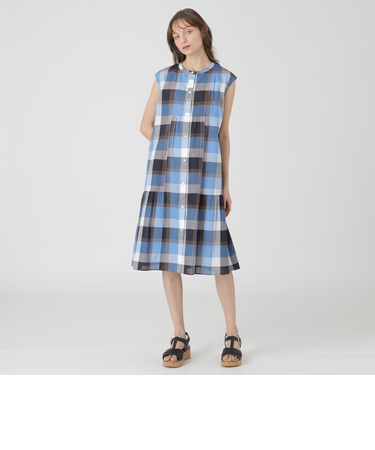 コットンリネンティアードドレス