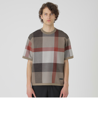 エアメッシュクレストブリッジチェックニットTシャツ