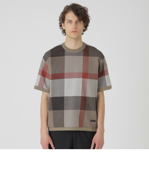 エアメッシュクレストブリッジチェックニットTシャツ