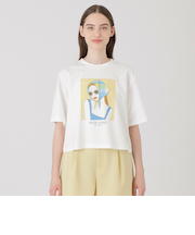 【星陽子コラボ】ピマコットンプレーティング天竺イラストワイドTシャツ