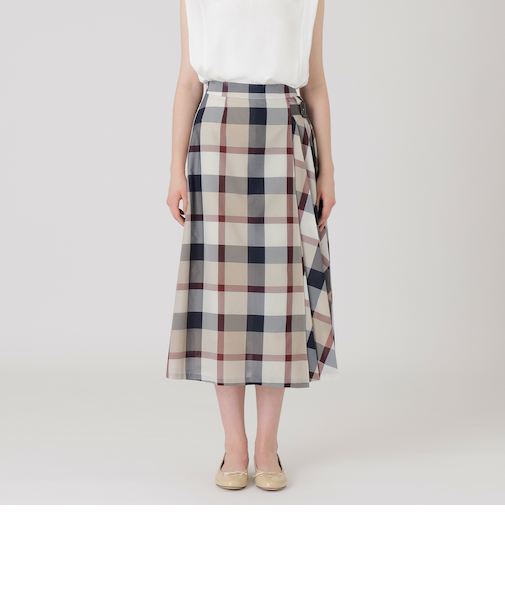 クレストブリッジチェックカラミクロスロングスカート