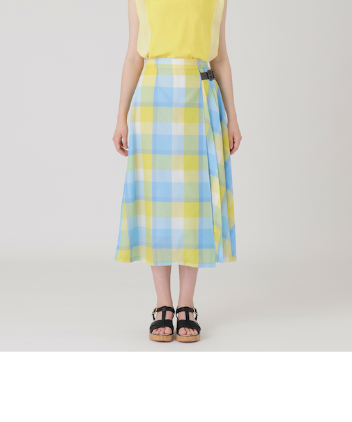 クレストブリッジチェックカラミクロスロングスカート