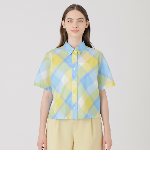クレストブリッジチェックカラミクロスシャツ