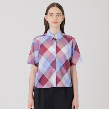 クレストブリッジチェックカラミクロスシャツ