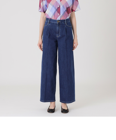 ストレッチデニムワイドパンツ