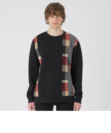 【一部店舗限定】ストライプパッチワークスウェットシャツ