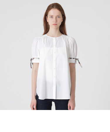 【一部店舗限定】シャンブレーチュニックブラウス