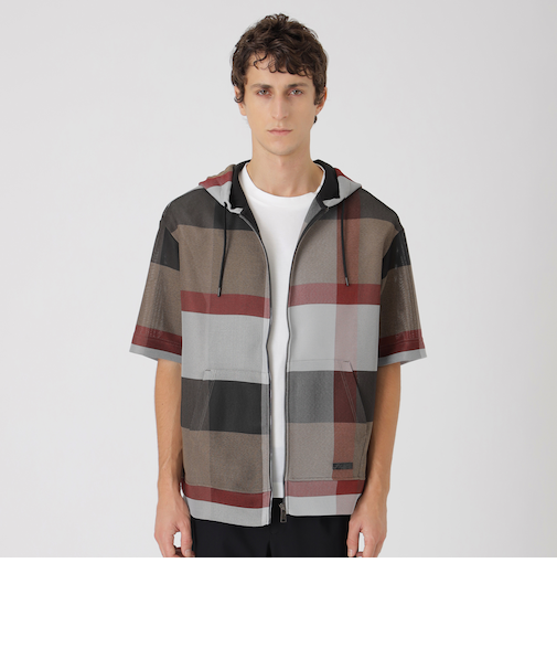 クレストブリッジチェックカラミパーカー