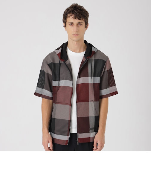 クレストブリッジチェックカラミパーカー