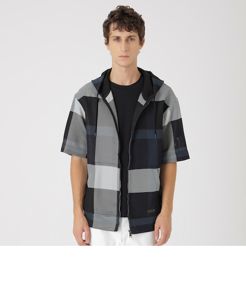 クレストブリッジチェックカラミパーカー