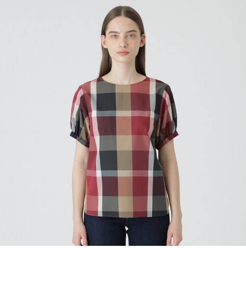 ブルーレーベルクレストブリッジチェックソフティボイルブラウス 一部店舗限定】クレストブリッジチェックソフティーボイルブラウス