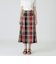 【一部店舗限定】クレストブリッジチェックロングフレアスカート