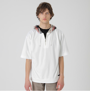 【一部店舗限定】チェックフードプルオーバーパーカー