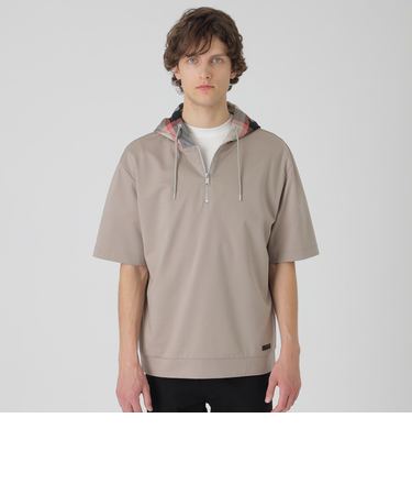 【一部店舗限定】チェックフードプルオーバーパーカー