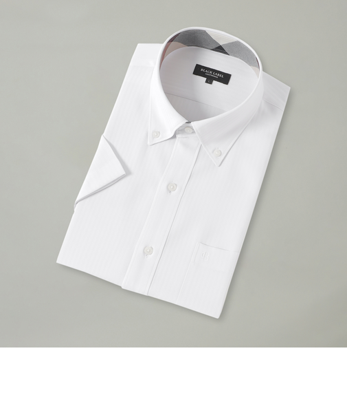 【一部店舗限定】テクニカルシャドーストライプハーフボタンダウンシャツ