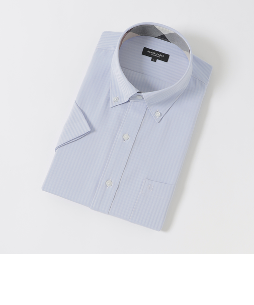 【一部店舗限定】テクニカルシャドーストライプハーフボタンダウンシャツ