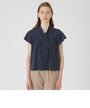 ドットプリントブラウス