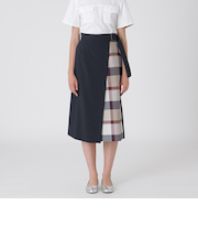 ハイカウントナノパーシャルチェックガウチョパンツ