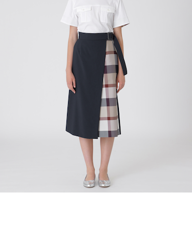 ハイカウントナノパーシャルチェックガウチョパンツ