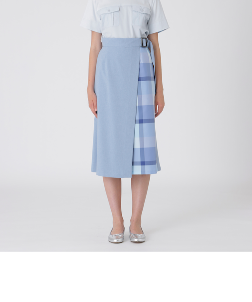 ハイカウントナノパーシャルチェックガウチョパンツ