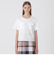 タイプライターカットコンビブラウス