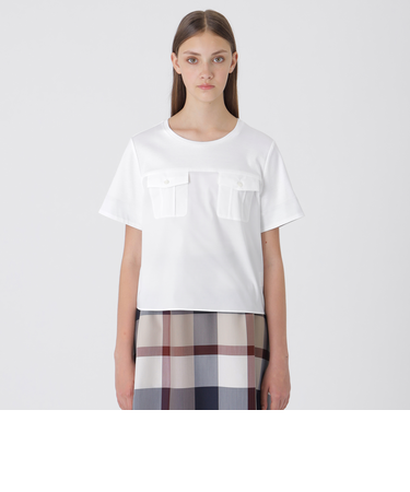 タイプライターカットコンビブラウス